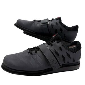 Reebok Lifter PR Mens 12 Weightlifting Shoes Sneakers Hook & Loop Gray Leather